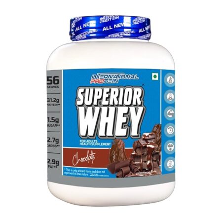 International Protein Superior Whey 2.27kg CHOCOLATE Imported | Manufactuerd in Australia | High protein | Muscle Growth | 31.2G protein | Easy Digestion (Chocolate)
